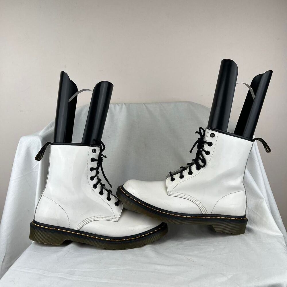Dr. Martens White 1460 Boots Size US 10